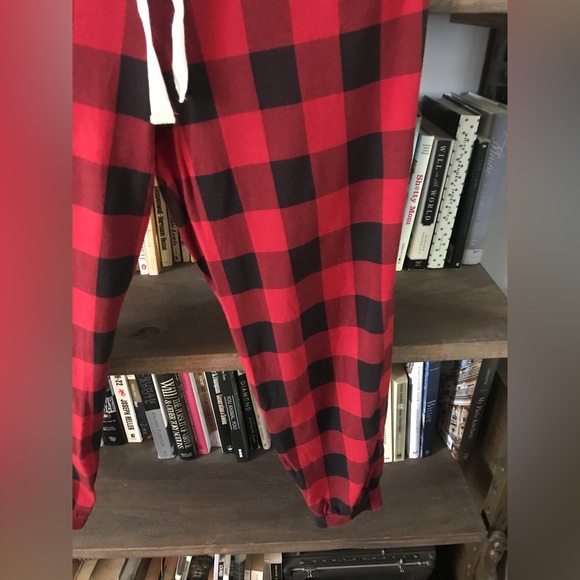 Like New  J. Crew Red and Black Buffalo Plaid Dreamy Jogger M - Picture 7 of 13